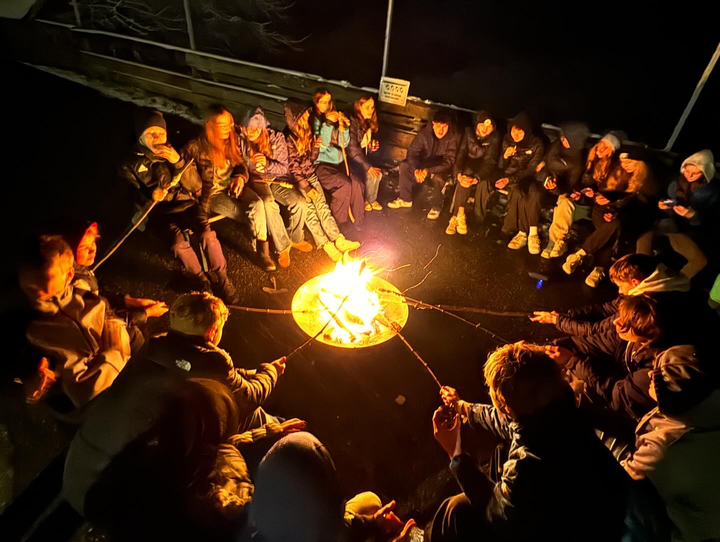 Lagerfeuer Skifreizeit